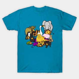 Animals Having a Pizza Party T-Shirt